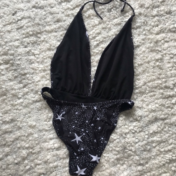 ASOS Motel Starbright Swimsuit - Black-cher / XS - Picture 4 of 7